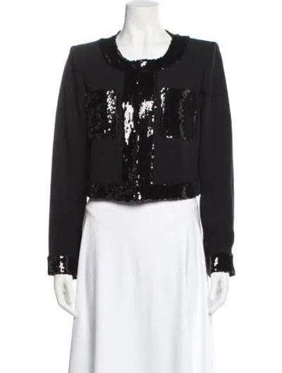 Pre-owned Cinq À Sept Evening Jacket In Black