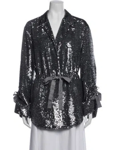Pre-owned Cinq À Sept Evening Jacket In Grey