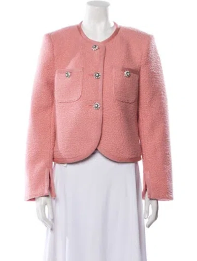 Pre-owned Cinq À Sept Evening Jacket In Pink