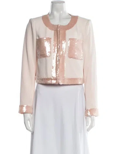 Pre-owned Cinq À Sept Evening Jacket In Pink