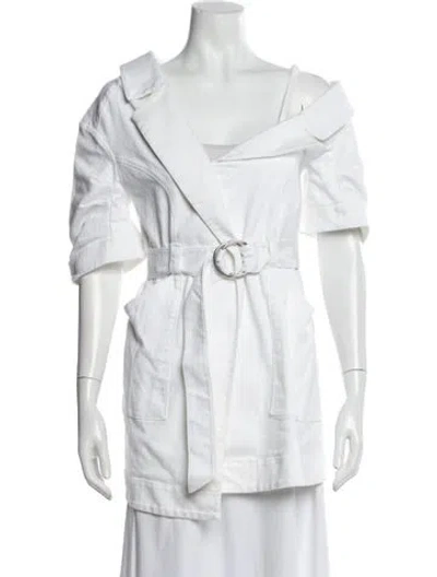 Pre-owned Cinq À Sept Evening Jacket In White
