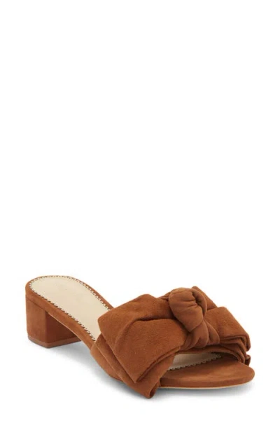Cinq À Sept Faith Suede Slide Sandal In Brown