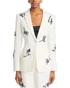 Cinq À Sept Cinq A Sept Falling Lilies Karlie Blazer In Ivory/navy