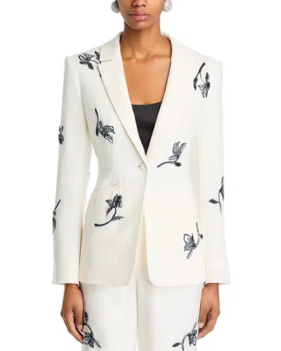 Cinq À Sept Cinq A Sept Falling Lilies Karlie Blazer In Ivory/navy