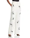Cinq À Sept Zinon Falling Lillies Pants In Ivory/navy