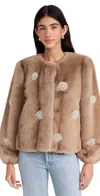 Cinq À Sept Faux Fur Benson Coat Pewter In Pewter