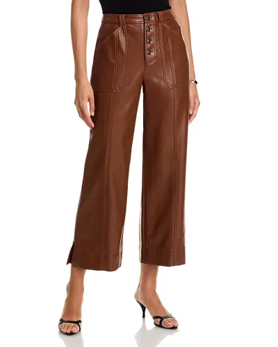 Cinq À Sept Cinq A Sept Faux Leather Benji Pants In Brown