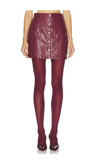 CINQ À SEPT FAUX LEATHER CLAUDIA SKIRT