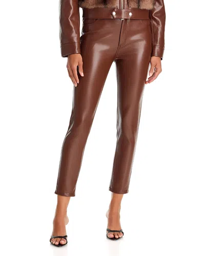 Cinq À Sept Cinq A Sept Faux Leather Frankie Pants In Brown