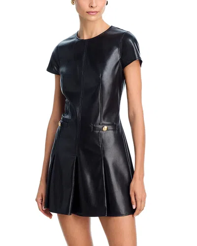 Cinq À Sept Cinq A Sept Faux Leather Nova Dress In Black