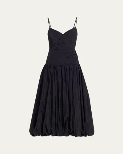 Cinq À Sept Fia Drop-waist Bubble Midi Dress In Black