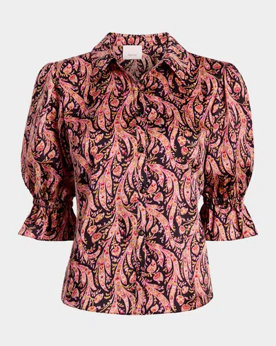 Cinq À Sept Fiona Charming Paisley Blouse In Multi