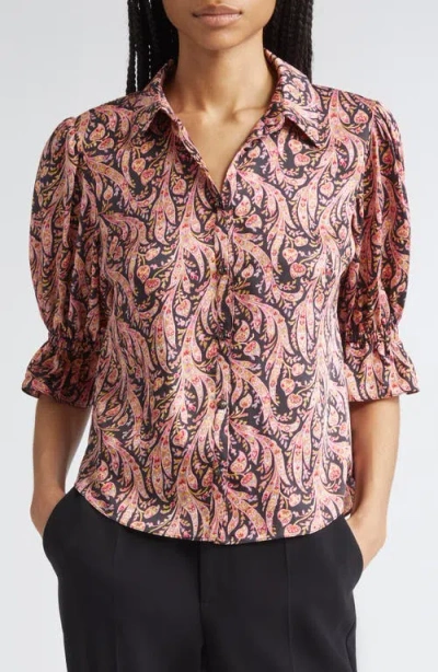 CINQ À SEPT CINQ À SEPT FIONA CHARMING PAISLEY BUTTON-UP SHIRT