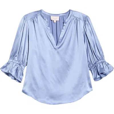 Cinq À Sept Cinq A Sept Fiona Silk Top In Blue