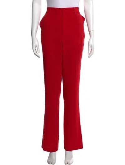 Pre-owned Cinq À Sept Flared Pants In Red