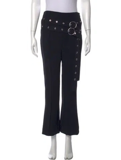 Pre-owned Cinq À Sept Flared Pants In Black