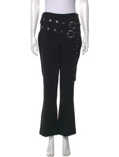 Pre-owned Cinq À Sept Flared Pants In Black