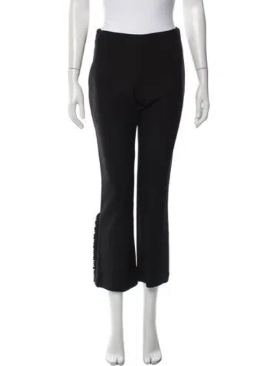 Pre-owned Cinq À Sept Flared Pants In Black