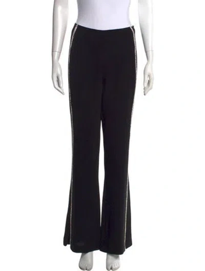 Pre-owned Cinq À Sept Flared Pants In Black