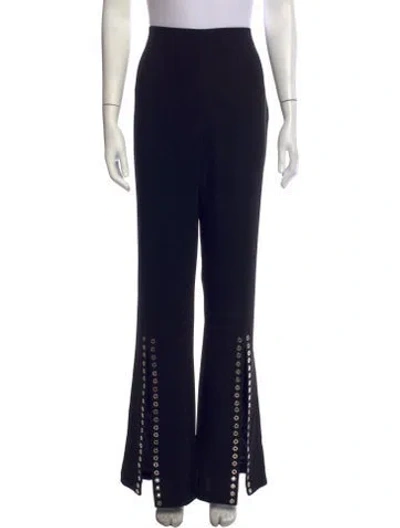 Pre-owned Cinq À Sept Flared Pants In Black