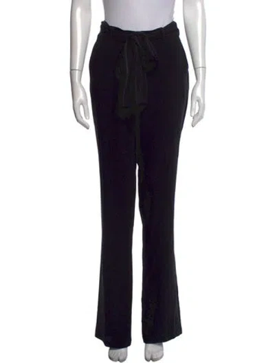 Pre-owned Cinq À Sept Flared Pants In Black