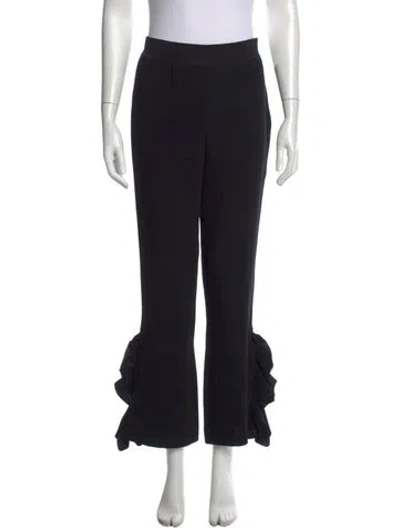 Pre-owned Cinq À Sept Flared Pants In Black