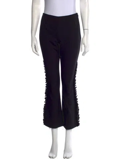 Pre-owned Cinq À Sept Flared Pants In Black