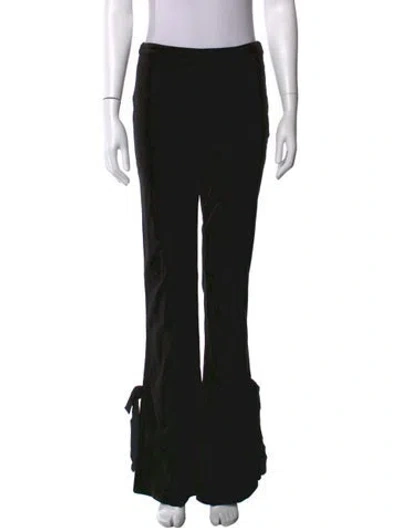 Pre-owned Cinq À Sept Flared Pants In Black