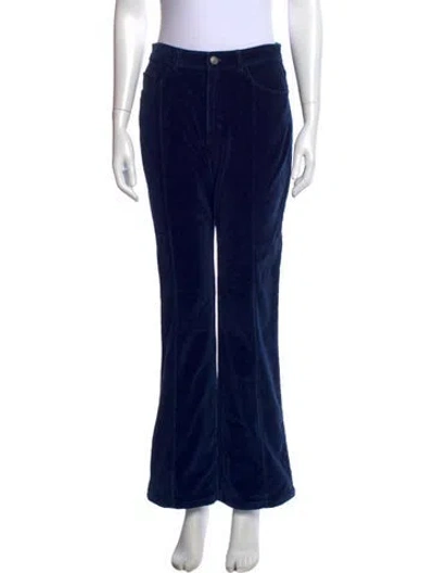 Pre-owned Cinq À Sept Flared Pants In Blue