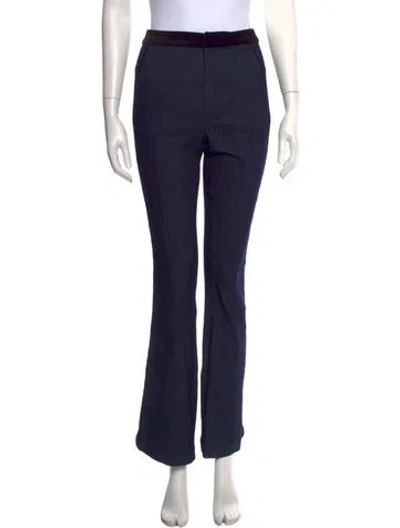 Pre-owned Cinq À Sept Flared Pants In Blue