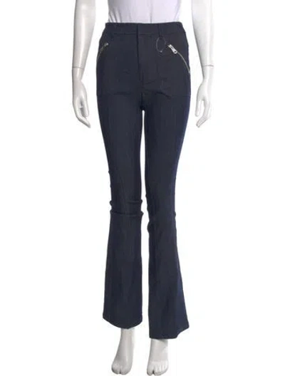 Pre-owned Cinq À Sept Flared Pants In Blue