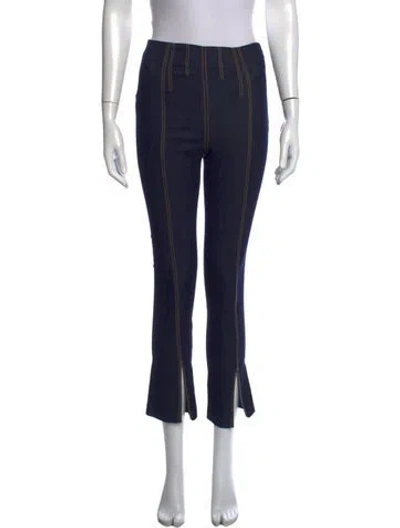 Pre-owned Cinq À Sept Flared Pants In Blue