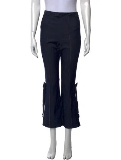 Pre-owned Cinq À Sept Flared Pants In Blue