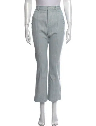 Pre-owned Cinq À Sept Flared Pants In Blue