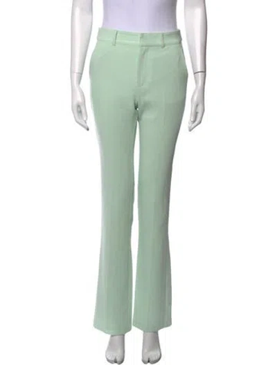 Pre-owned Cinq À Sept Flared Pants In Green