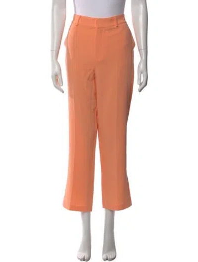 Pre-owned Cinq À Sept Flared Pants In Orange