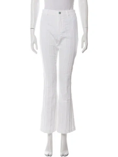 Pre-owned Cinq À Sept Flared Pants In White