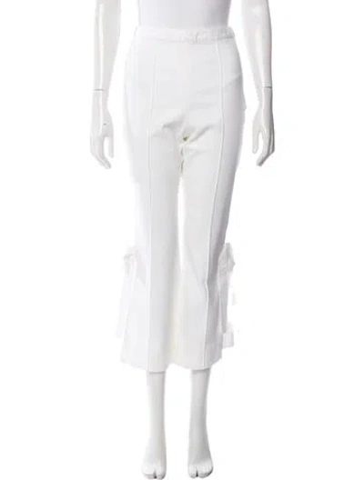 Pre-owned Cinq À Sept Flared Pants In White