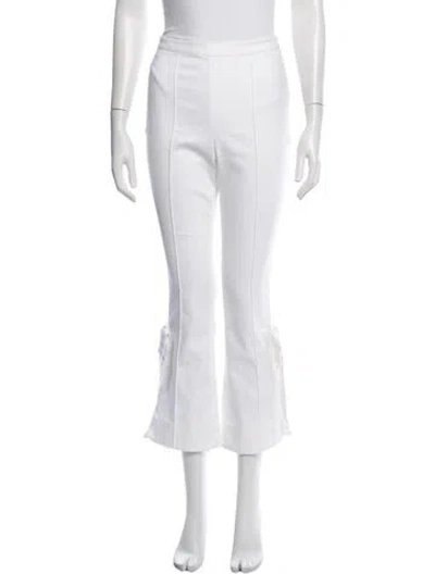 Pre-owned Cinq À Sept Flared Pants In White