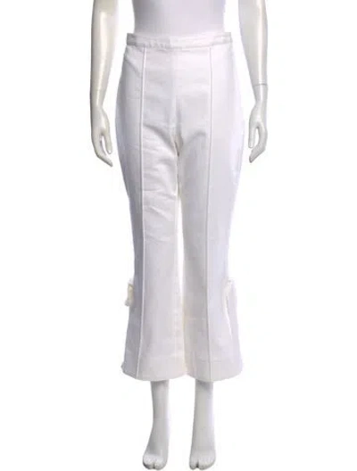 Pre-owned Cinq À Sept Flared Pants In White