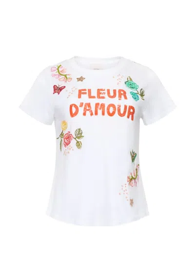 Cinq À Sept Fleur D'amour T-shirt In White