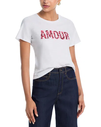 Cinq À Sept Cinq A Sept Floral Amour Tee In White