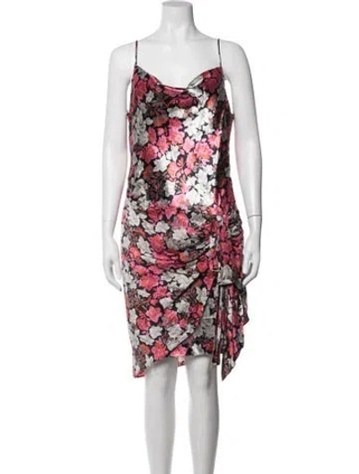 Pre-owned Cinq À Sept Floral Print Knee-length Dress In Multi