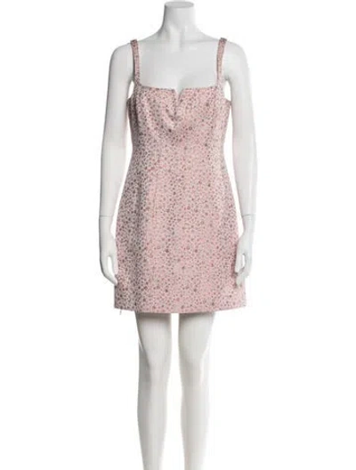 Pre-owned Cinq À Sept Floral Print Mini Dress