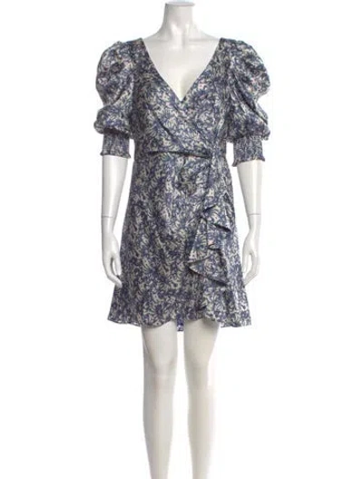 Pre-owned Cinq À Sept Floral Print Mini Dress In Multi