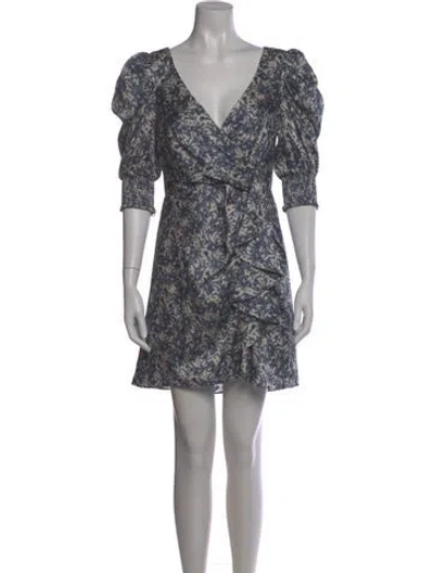 Pre-owned Cinq À Sept Floral Print Mini Dress In Multi