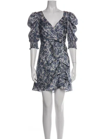 Pre-owned Cinq À Sept Floral Print Mini Dress In Multi