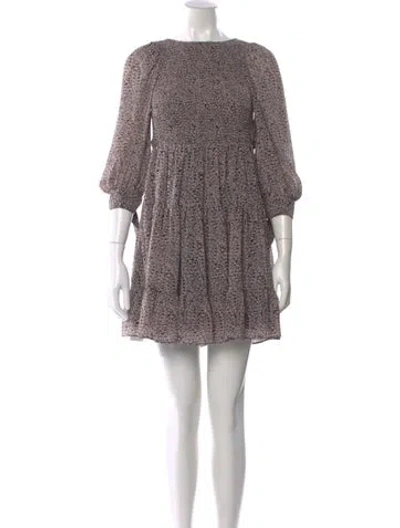 Pre-owned Cinq À Sept Floral Print Mini Dress In Pink