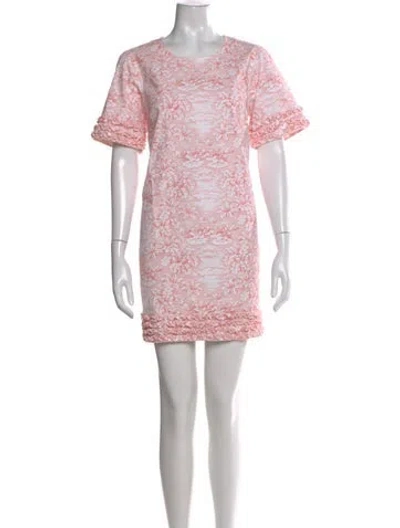 Pre-owned Cinq À Sept Floral Print Mini Dress W/ Tags In Pink