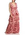 Cinq À Sept Cinq A Sept Floral Ribbons Omelia Gown In Red